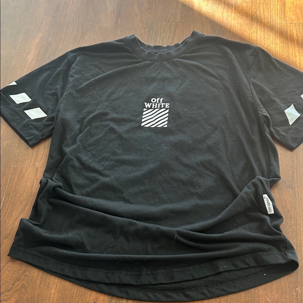 Off-White Black Tee with White Accents